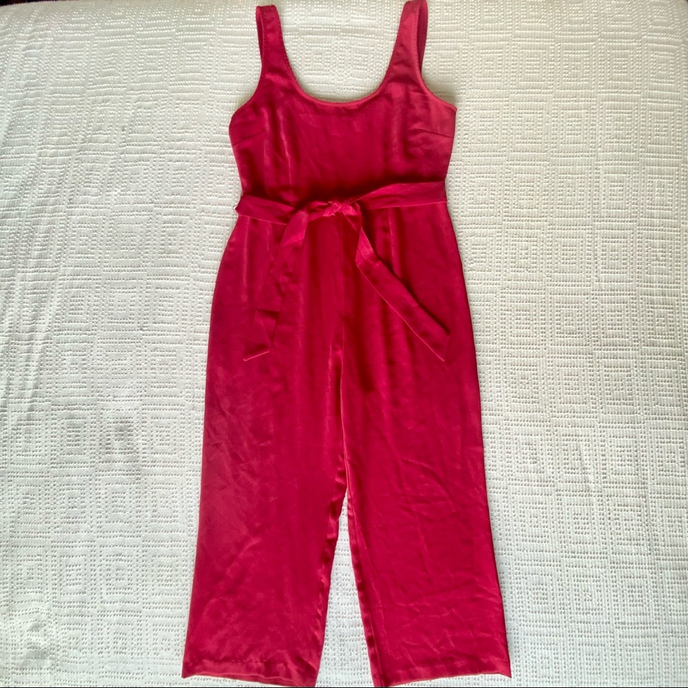 BB Dakota Suit Your Needs Crop Jumpsuit in Scooter Red Size 14